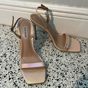 Steve Madden Pink Iridescent Snake Pumps Size 10